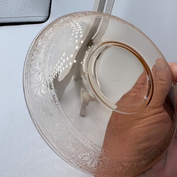 Fostoria Amber #273 Royal Glass Etched Saucer Saucers 1922-33 Lady Leg 869 Opti - Picture 3 of 8